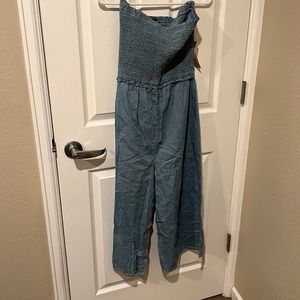 Denim jean pant dress